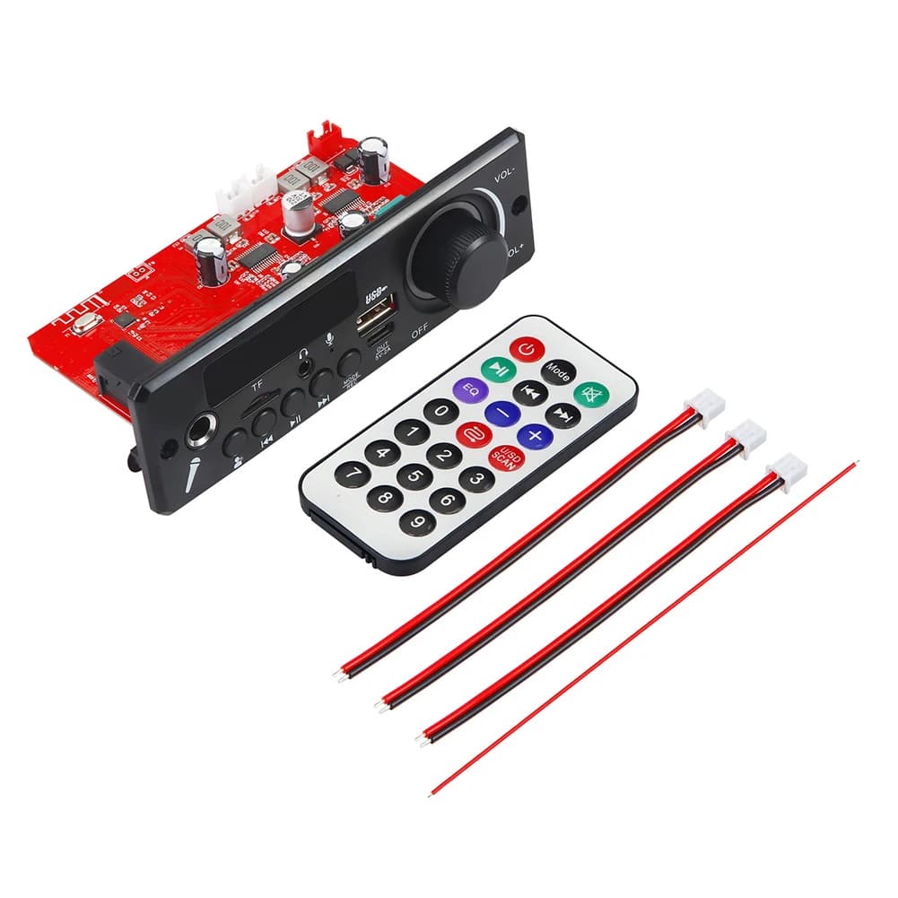 Scheda di decodifica MP3 Doppia uscita da 80 W Supporta interfaccia USB Cuffie Microfono Registrazione chiamate Radio FM Telecomando