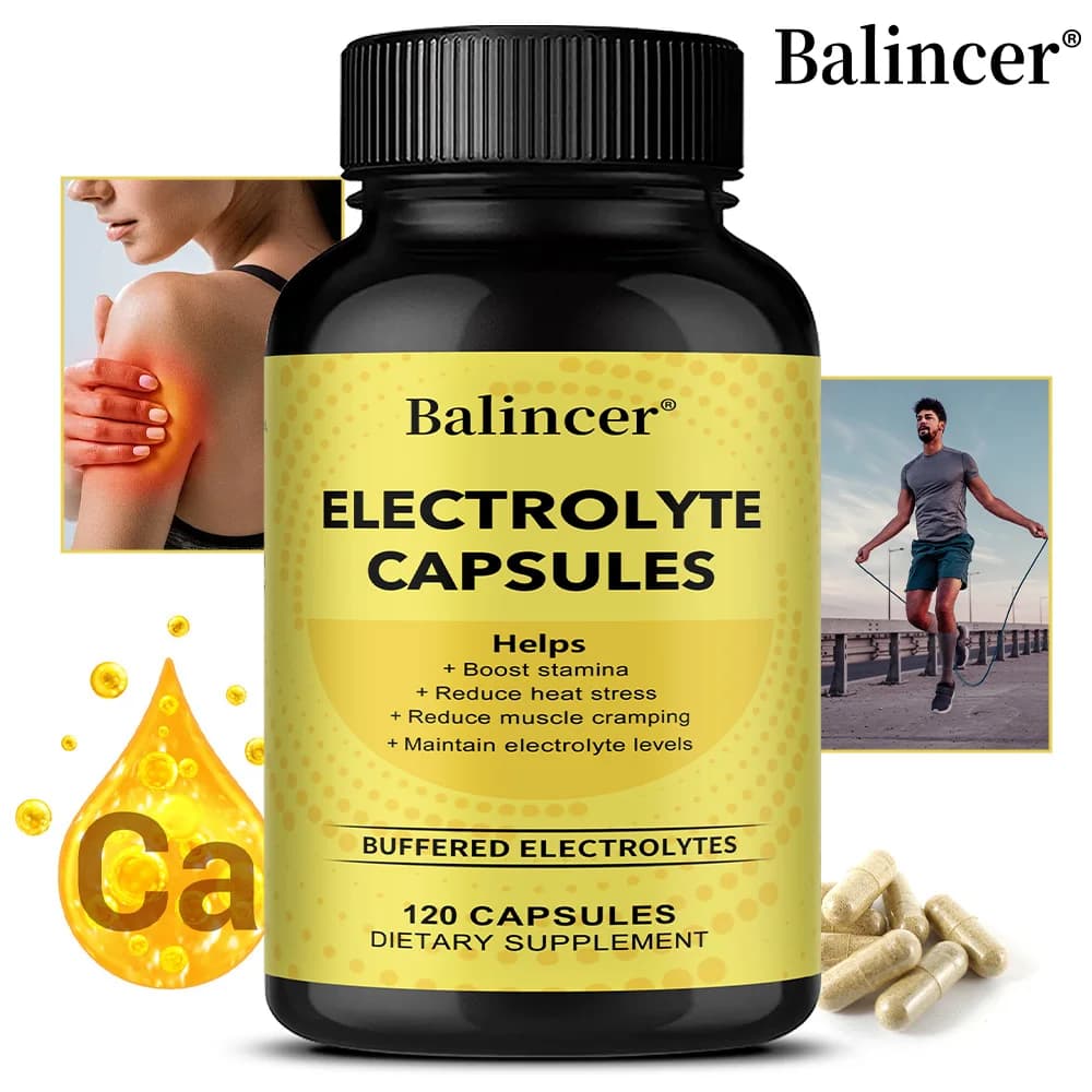 Capsule di Elettroliti con Vitamina D3 e Minerali, Potente Idratazione, Supporto Muscolare ed Energetico, Allevia la Fatica, Integratore Alimentare