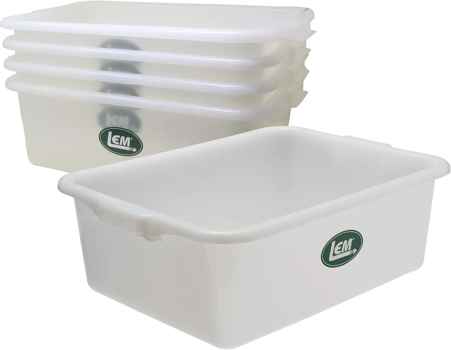 Contenitori per Carne Resistenti, Grandi Contenitori in Plastica per Preparazione Pasti, HDPE Bianco Confezione da 5