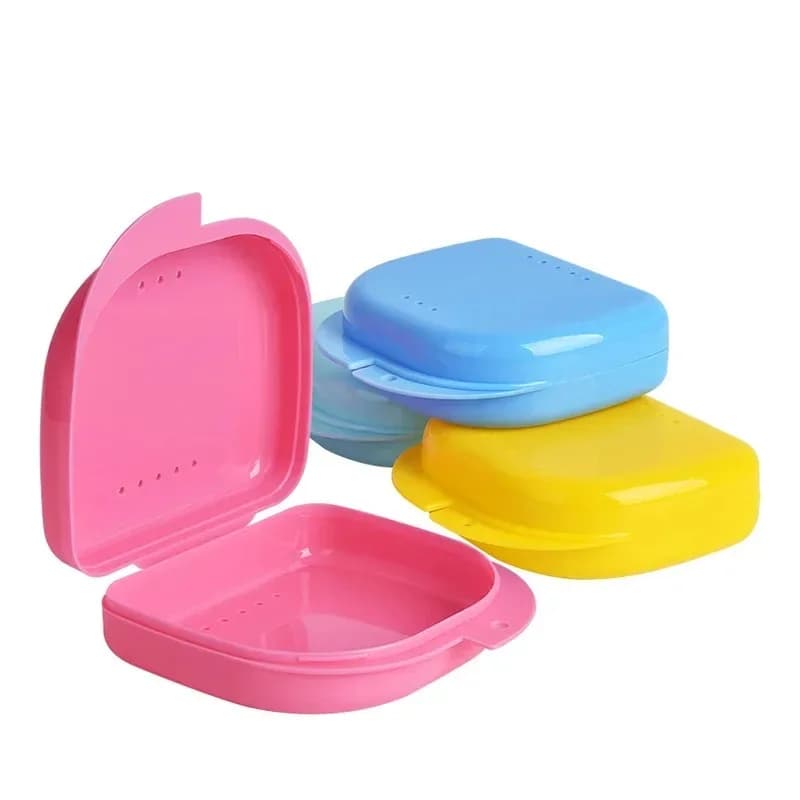 5/7 Pieces/Lotto Plastic Container for Orthodontic Apparatus, Dentiere Box, Protective Case for Fin teeth