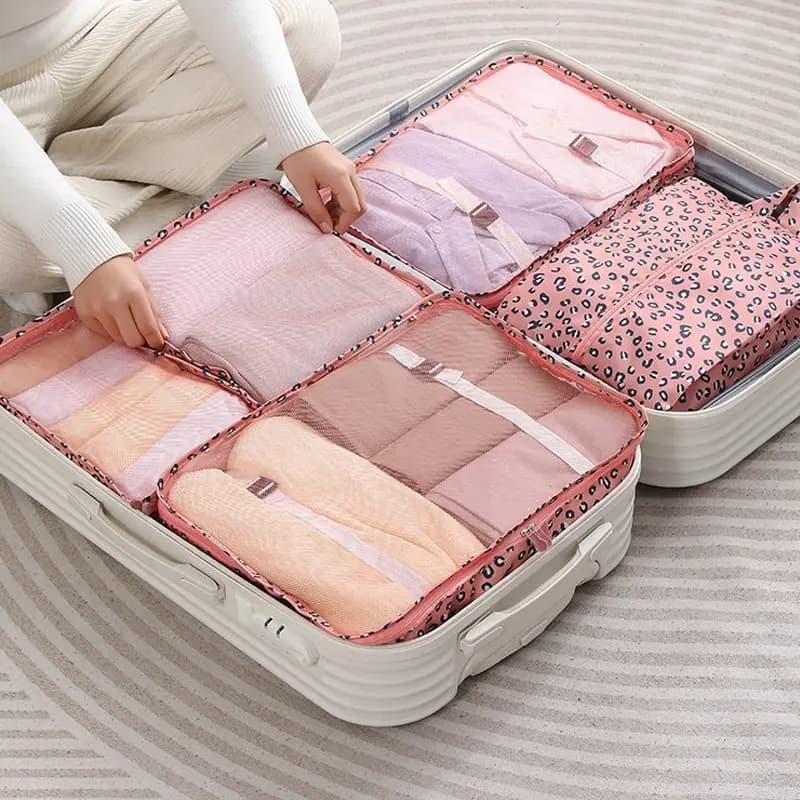 Large six-piece travel bag Classification set Storage bag for business travel clothing