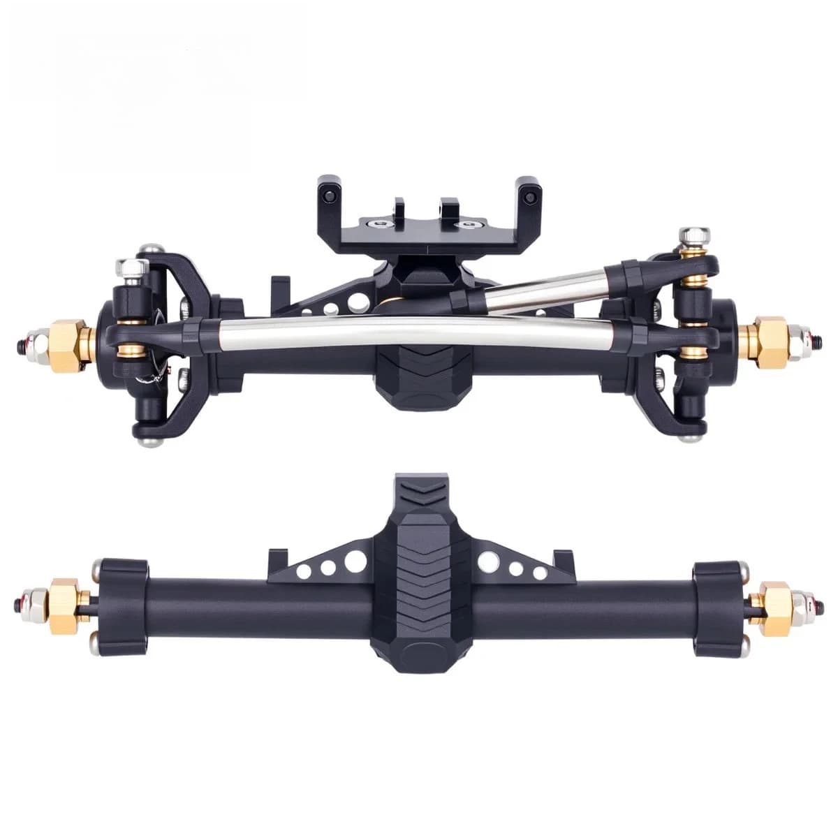 Plastic SCX24 Front Rear Axle Set With Servo Mount for 1/24 RC Crawler Car Axial SCX24 Gladiator Bronco C10 90081 Upgrade Parts