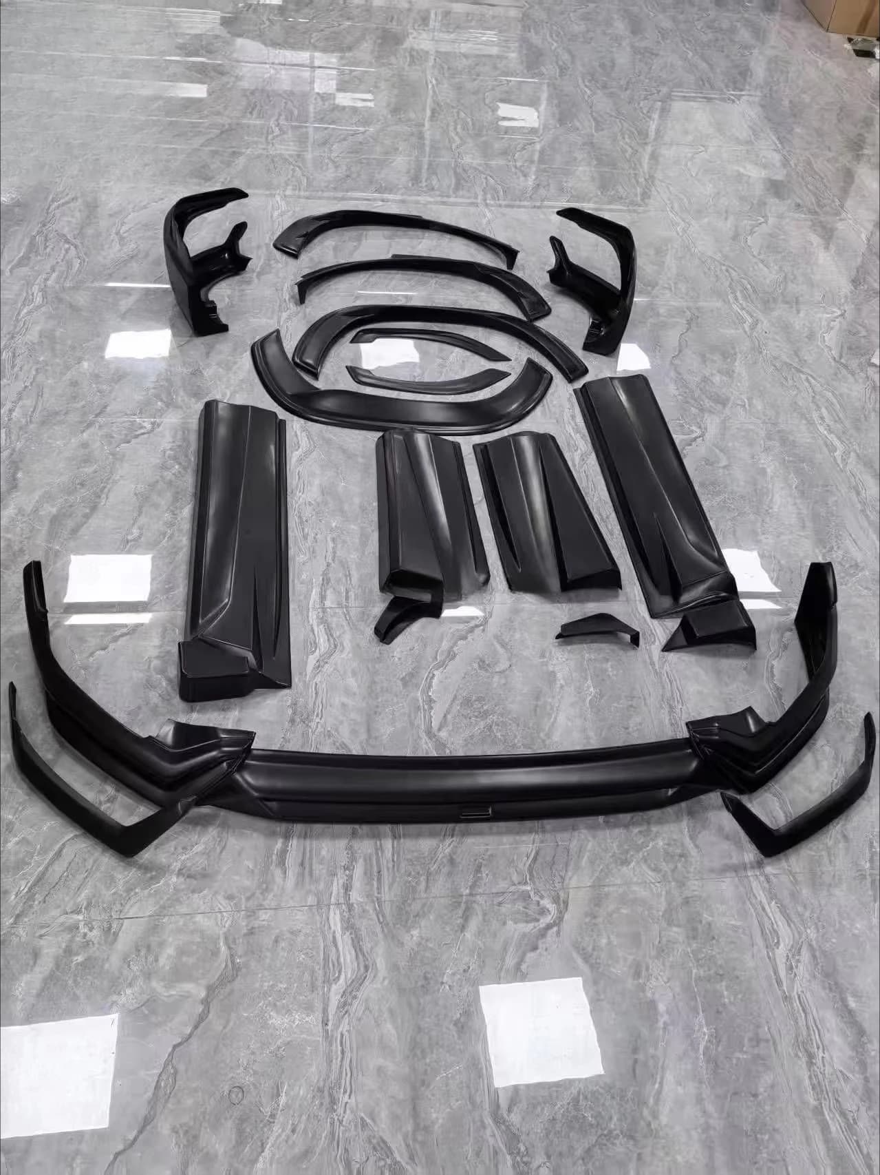 Polypropylene front and rear bumper body kit without color separator rear diffuser side skirt for 2021 Wide Body Kit