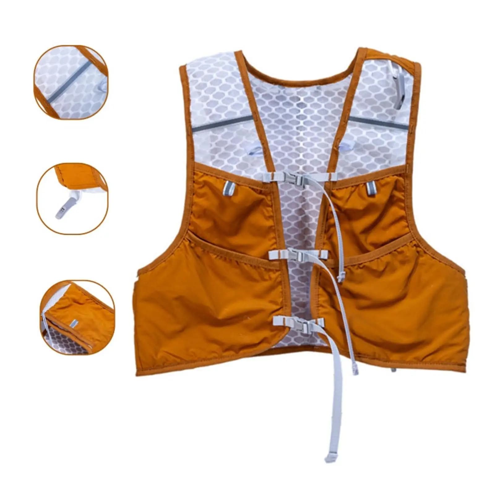 Lightweight Hydration Backpack Water Pack Breathable Fashion Reflective Multi Pocket Rucksack 5L for Running Cycling Camping