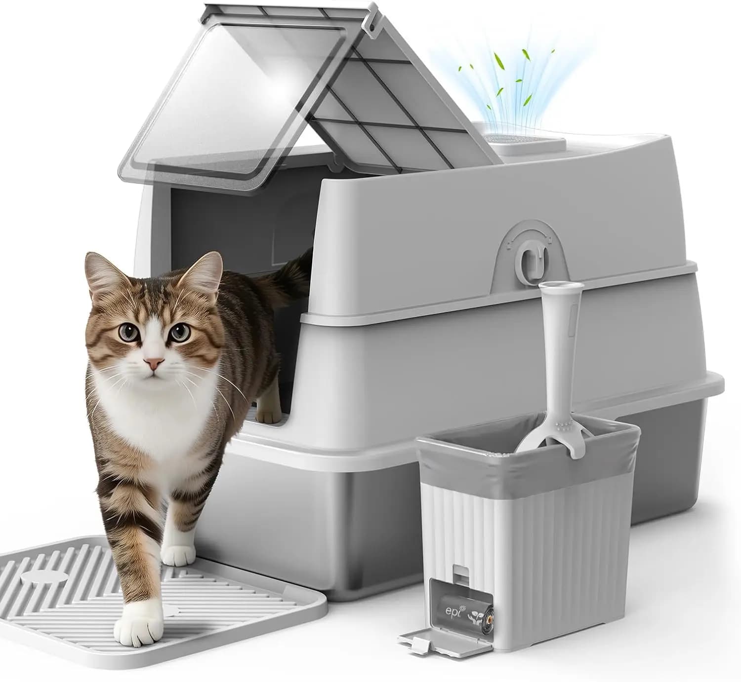 Stainless Steel Cat Litter Box with Lid
