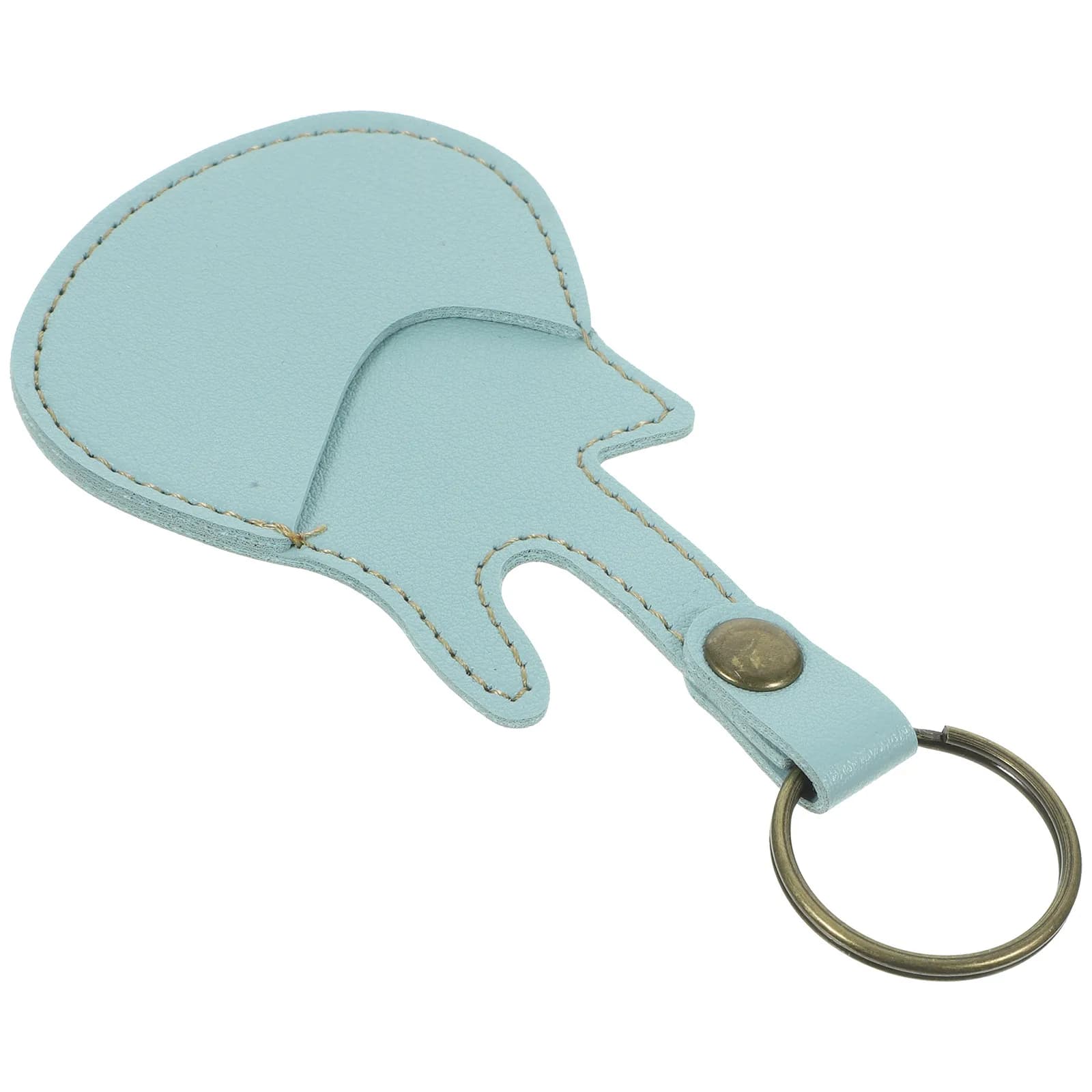 Set Porta Plettri con Anello in Rame, Custodia Portatile per Plettri Stile Portachiavi per Viaggi