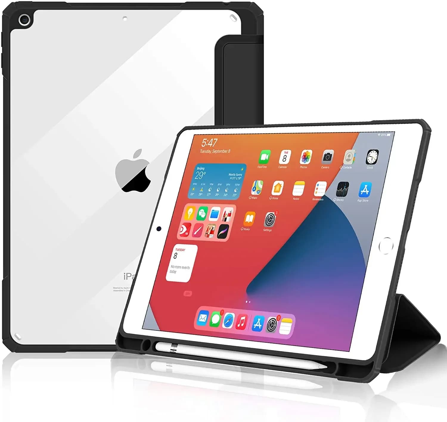 Custodia per iPad 10.2 "2020 2019 2021 Smart Pencil Holder Cover iPad 8a 7a 9a generazione Custodia A2197 A2198 A2270 A2428 A2429 A2430