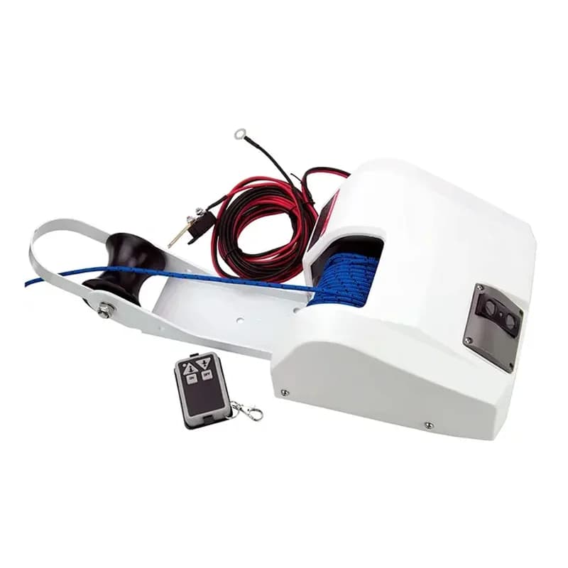 Verricello per pontone marino 35 per verricello per ancoraggio elettrico per acqua dolce Adatto per ancoraggio da 30 libbre 12V Corda da 100 piedi Accessori hardware marino