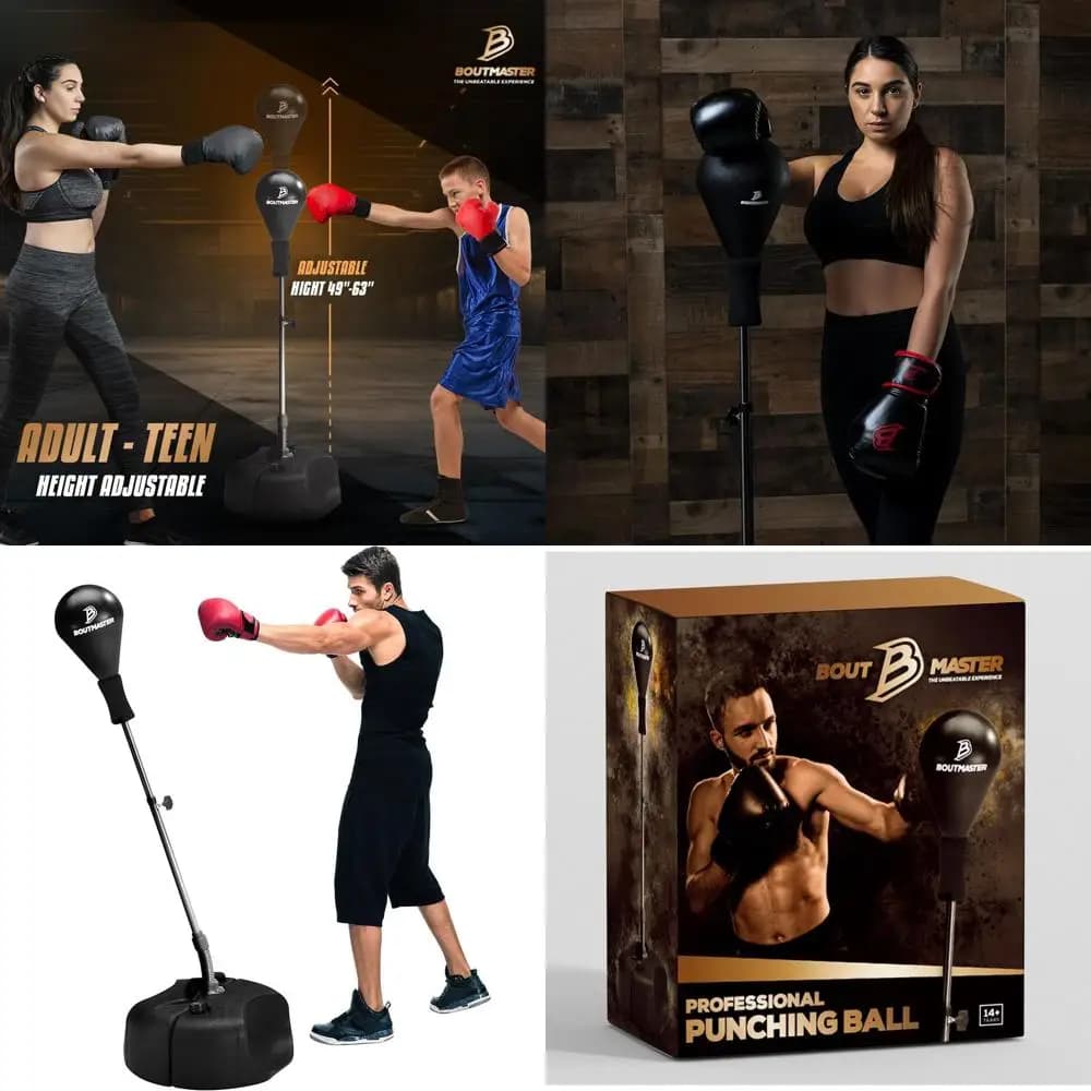 TechTools Boxing Bag with Support, Teenager and Adult Boxing Bag - Height Adjustable - Fast to Work, Boxing Equipment