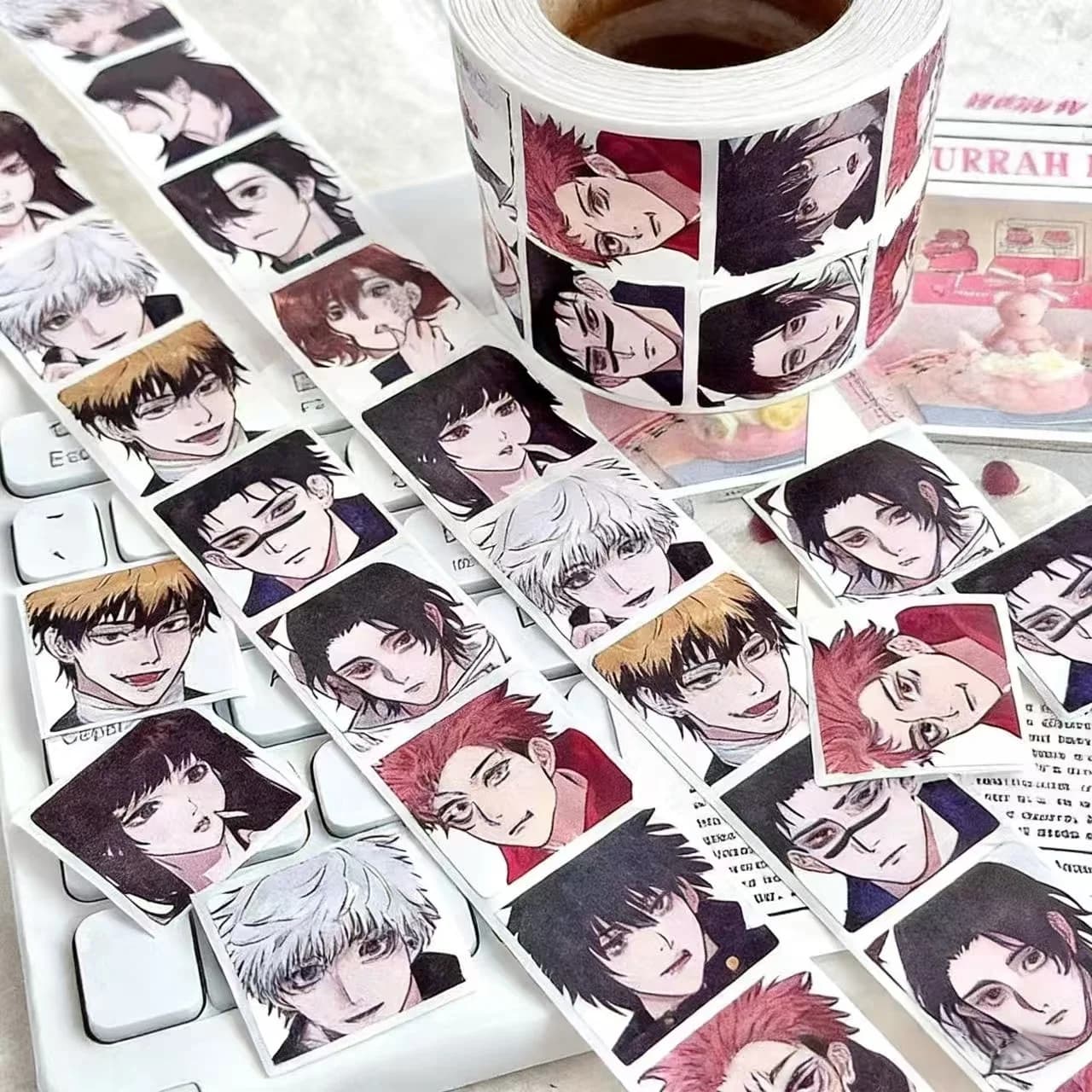 500 Pieces/Tool Decorative Stickers Jujutsu Kaisen, Gift Sticker, Quaderni, Water Bottles, Valigie, Phone Cover, Sigilli Fai-da- ♪