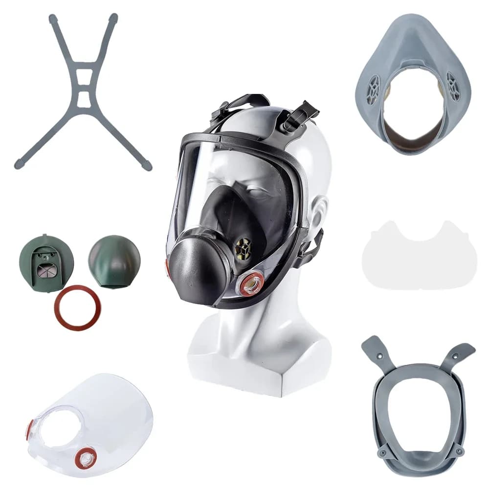 Original hair screen 6898 for gas/dust mask 3M 6800 Full chemical respirator PC HD Washable anti-fog