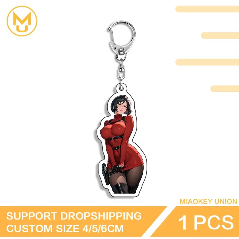 Portachiavi a forma di seno grande Ada Wong, accessori pendenti per costumi da gamer, portachiavi sexy per auto, zaini, borse e portafogli