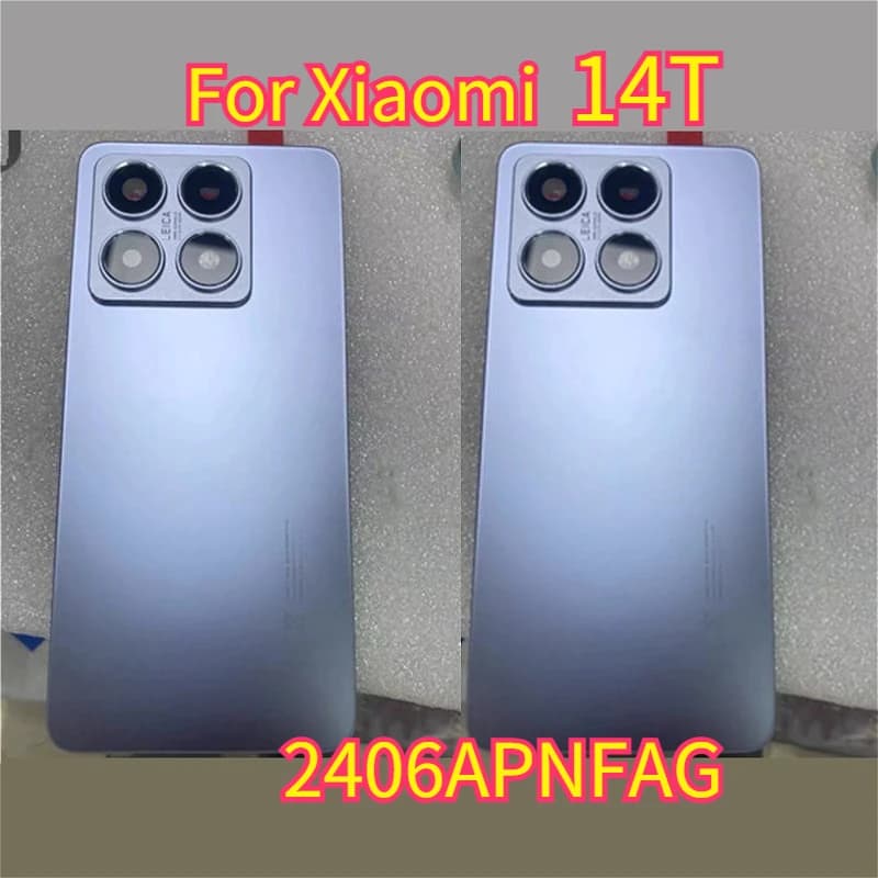 A+ Back Cover Housing For Xiaomi 14T Mi14T Battery Door Rear Glass cover with Camera Frame Lens Phone Lid + Adhesive