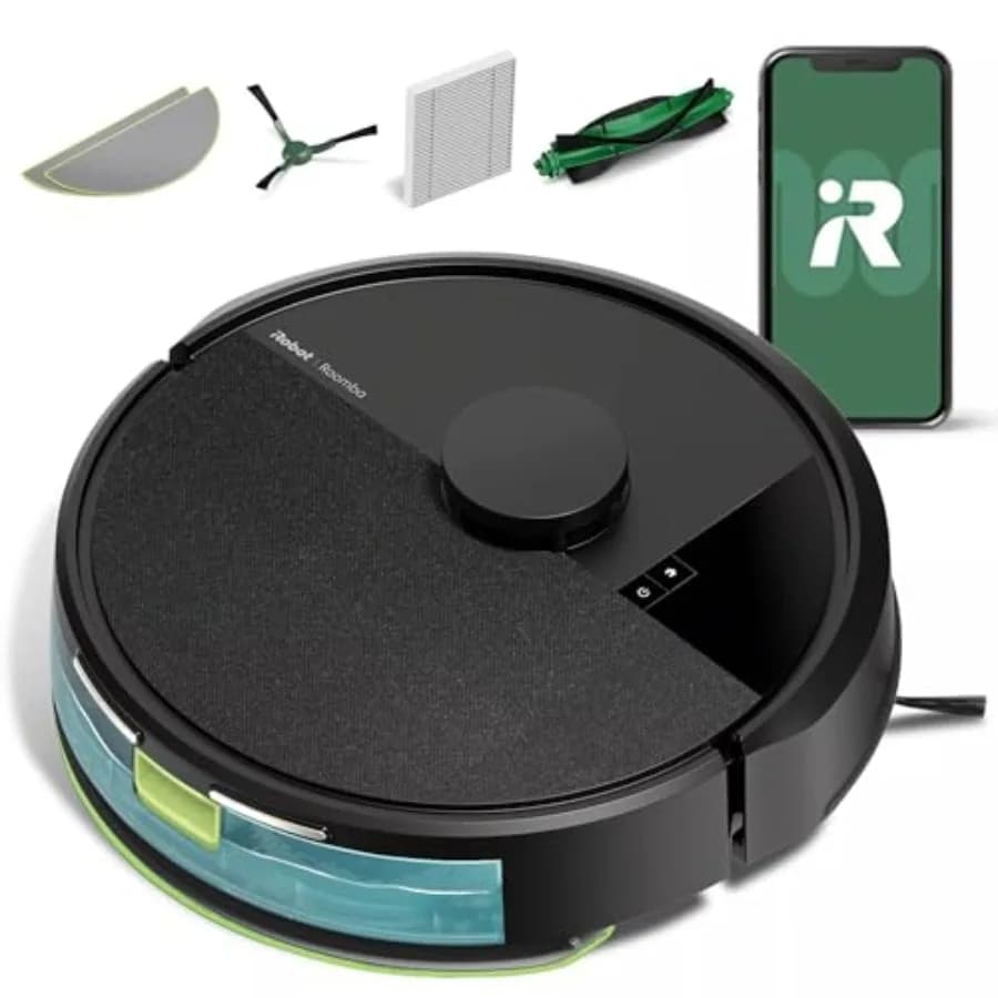 Roomba 105 Combo Robot Vacuum and Mop - Easy to use, Intense Power-Lifting Suction, LiDAR Navigation, Multiple Cleaning Modes,