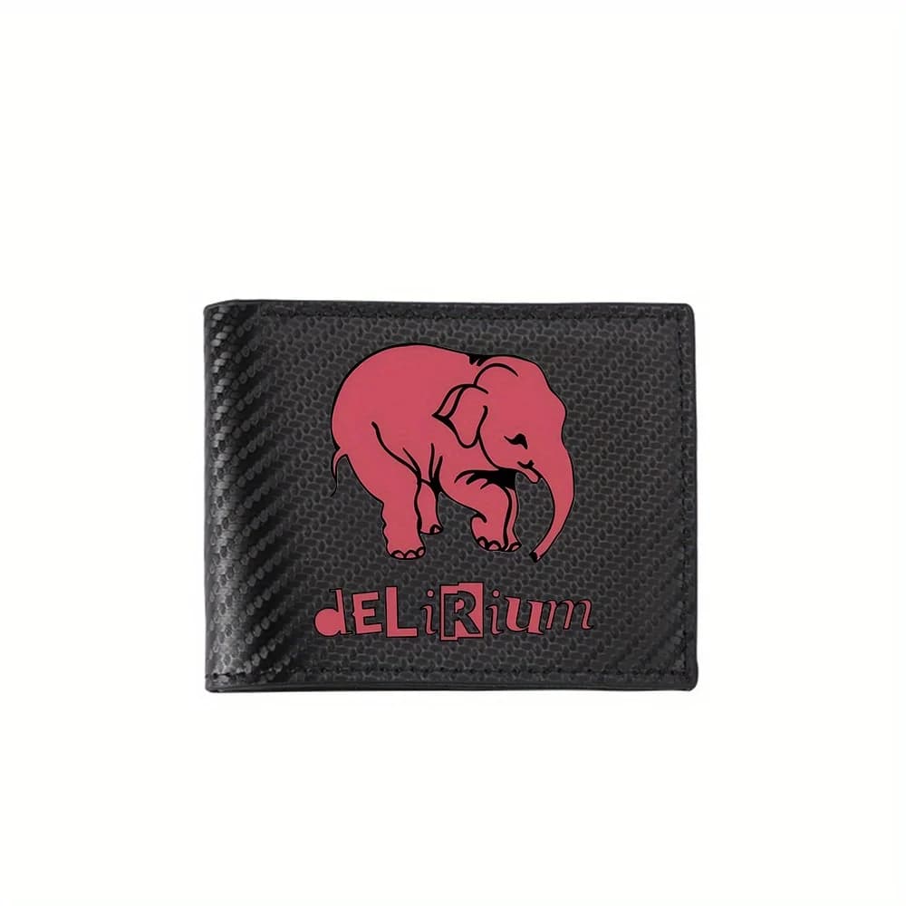 Sfondo nero elefante rosa Delirium Portafogli da uomo Business semplice Design moderno ed elegante con stampa Regali per padre fidanzato