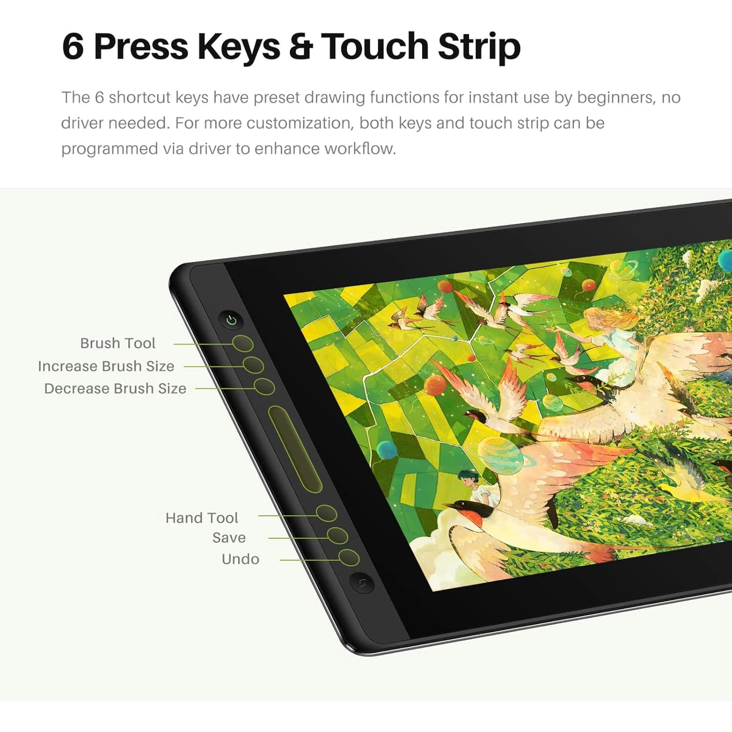 HUION Kamvas Pro 16 V2 Tavoletta Grafica con Schermo, 16K Livelli di Pressione, PenTech 4.0, Risoluzione 1920x1080, 120% sRGB, Schermo da 15.6 Pollici