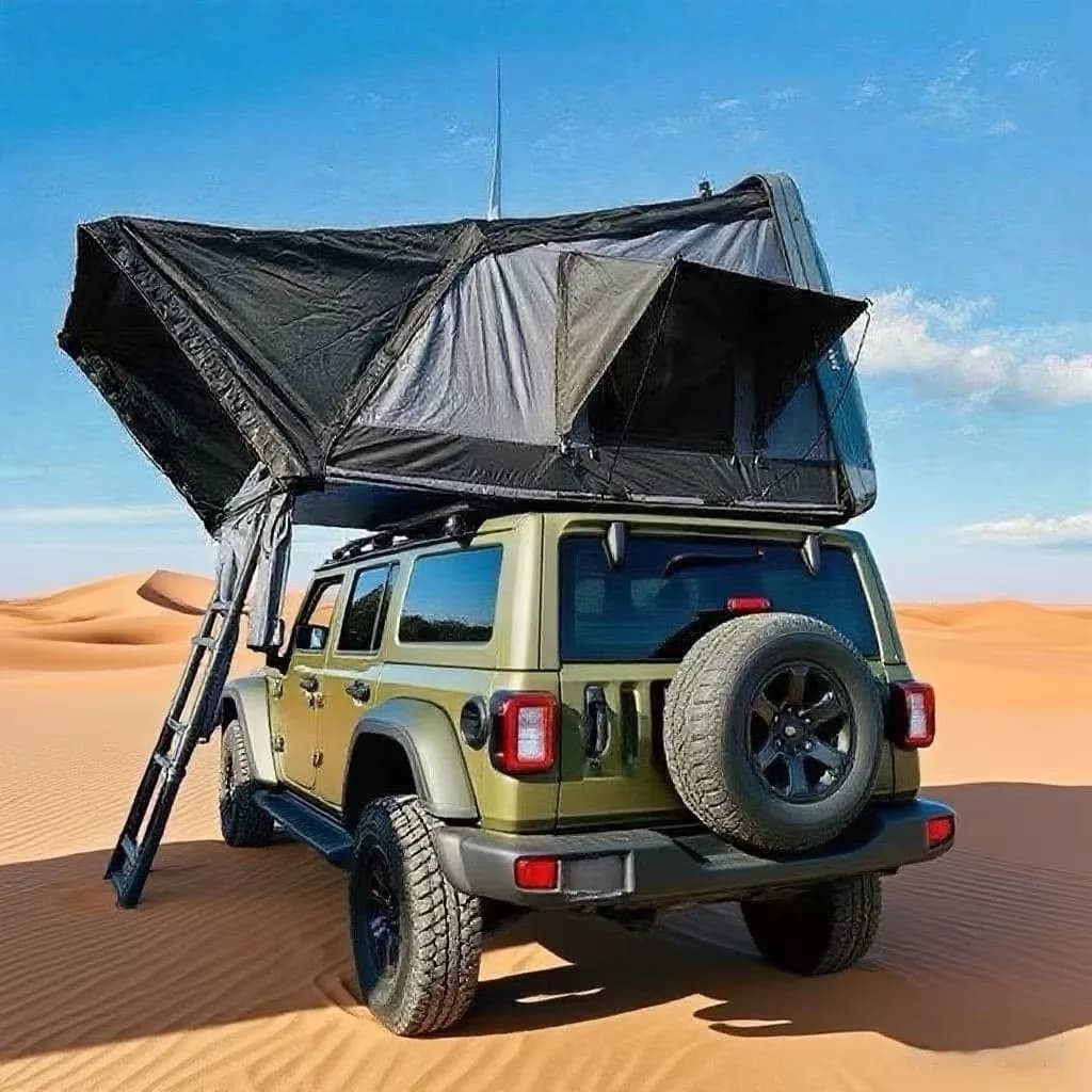 Fully Automatic Side Flipping Roof Tent Quick Opening ABS Aluminum Alloy Hard Top For SUV Outdoor Camping Vehicle Mounted Tent