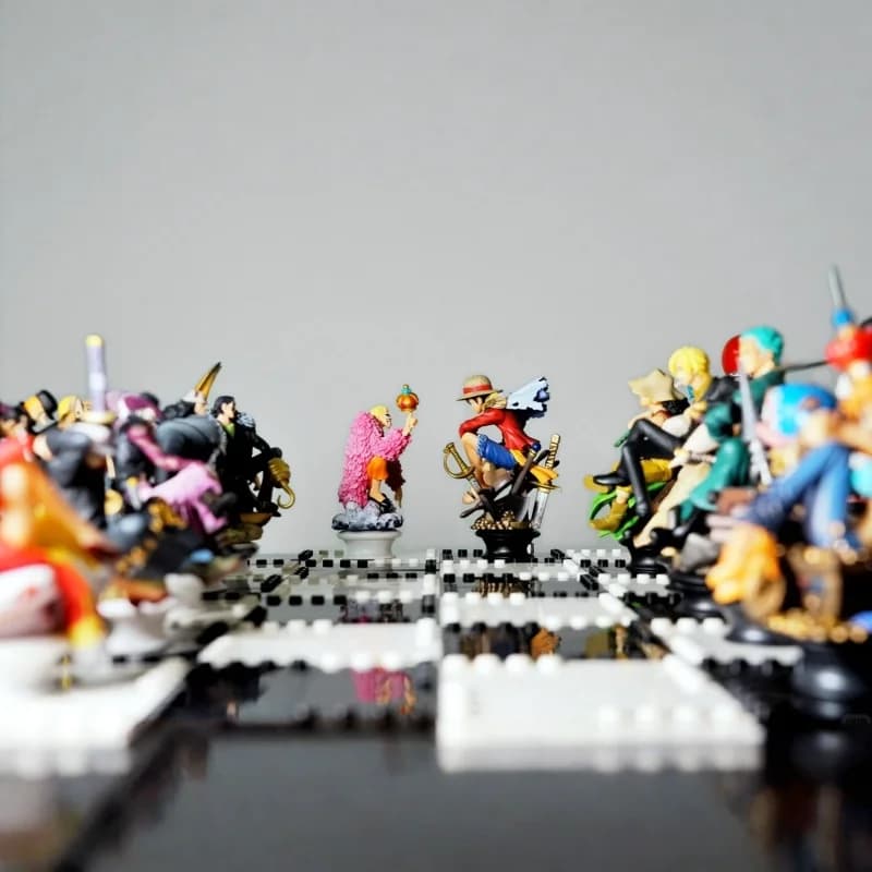 Megahouse One Piece Chess Set Vol.1-Vol.4 Collectible Action Figures Luffy Nami Zoron Group Box Egg Toy for Fans