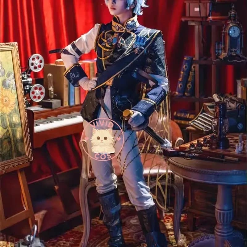 Fantasy cosplay Identity V, set completo della 'Ice Butterfly' del Priestess e la 'Cigaretta invernale' della prigione
