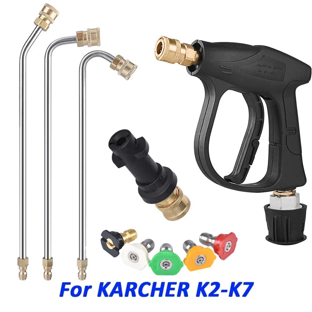 Idropulitrice ad alta pressione Strumento per la pulizia dell'auto Pistola ad alta pressione con ugello Tubo di prolunga per pistola per Karcher K2 K3 K4 K5 K6 K7