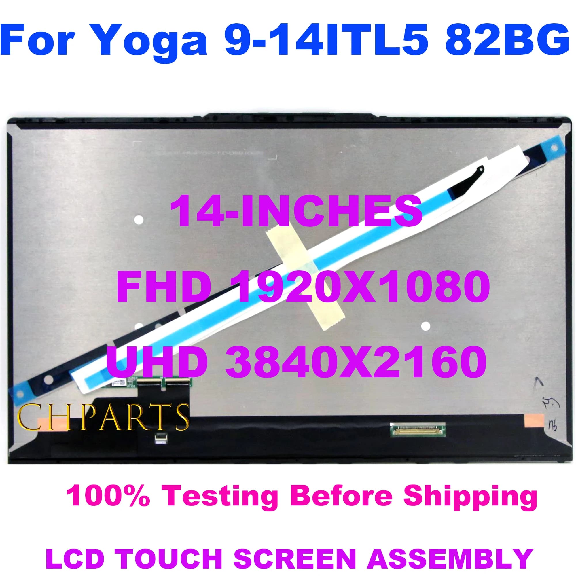 Sostituzione per Lenovo Ideapad Yoga 9i 14 9 14ITL5 9i-14ITL5 82BG Display LCD Touch Screen Digitizer Assembly 5D10S39665