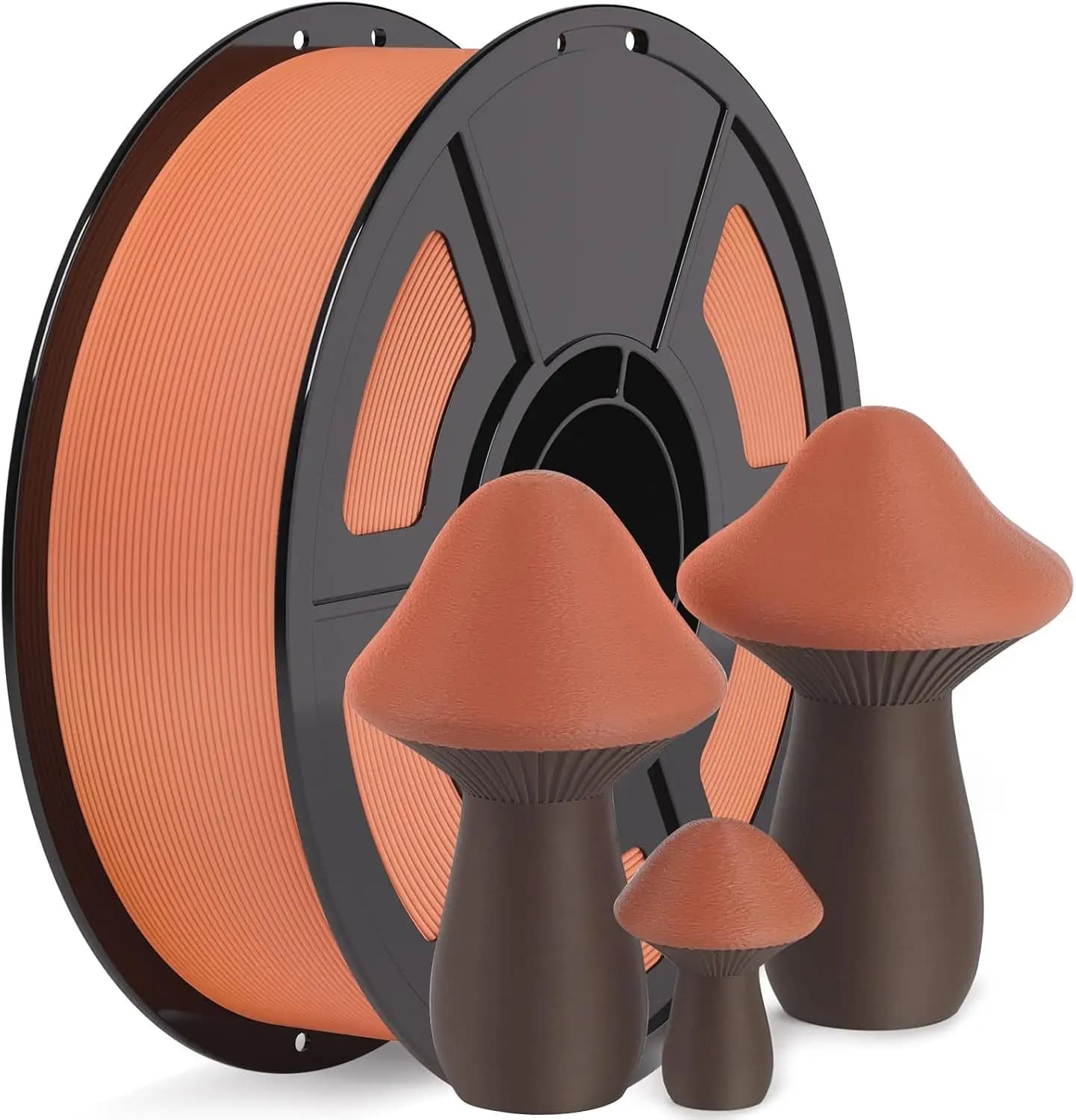 Matte PLA Filament 1.75mm Orange Red, 1kg Spool for 3D Printers, High Speed 30-300mm/s, Smooth Matte Finish