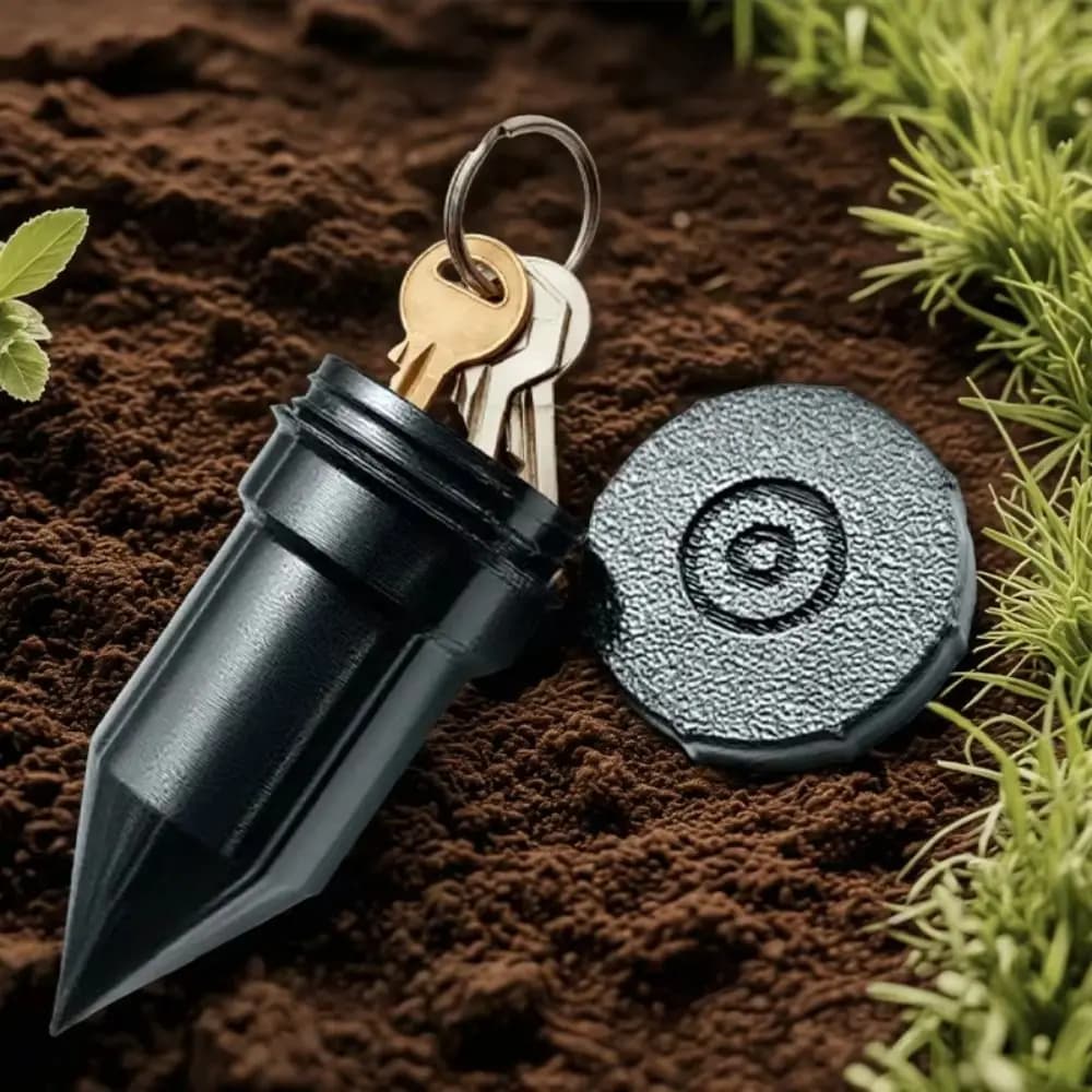 Plastic Garden Key Hide Key Safe Realistic Underground Hardener Garden Key Corrector Durable Outdoor Safety Deposit Box