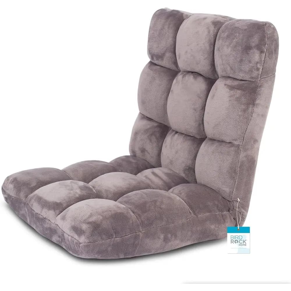 Sedia Regolabile in Memory Foam per Gaming, Lettura e Meditazione - Comoda e Resistente - Adatta per Bambini e Adolescenti - Grigia