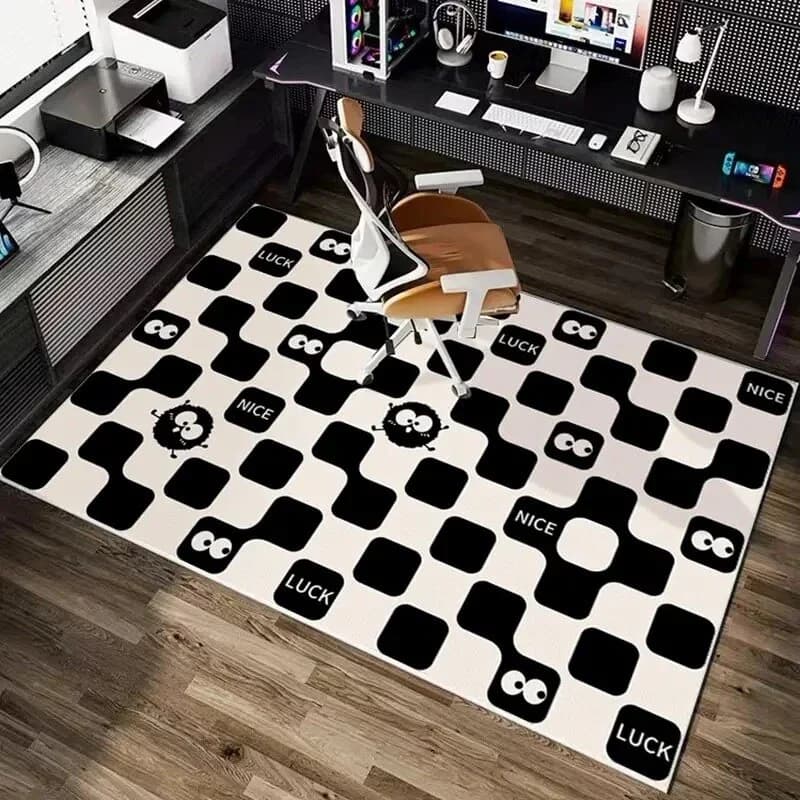 Tappeto Girevole VIKAMA con Cartoni Animati, Tappeto Antiscivolo per Sala Giochi, Tappeto per Camera dei Bambini, Decorazione per la Casa