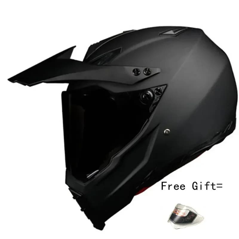 Adult DOT Helmet for Cross, ATV, Motocross, Offroad, Road Bike, Motorbike with Visiera and Lente Additive