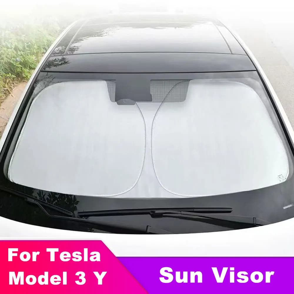 Auto Parabrezza Visiera Protezione Solare Per Tesla Modello Y 3 2016-2025 Finestra Parasole Blocchi Parasole Coche Raggi UV Protezione del Driver