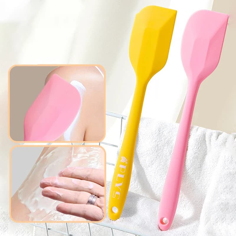 Lozione multifunzione applicatore di unguento per la protezione solare manico lungo detergente per il corpo spazzola per doccia applicatore per la schiena con protezione solare