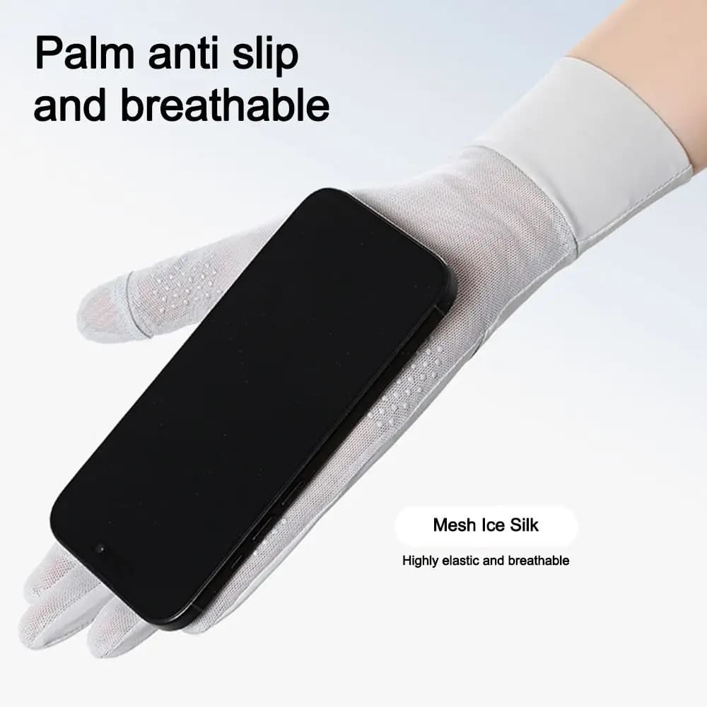 Guanti da Guida Resistenti ai Raggi Solari, Traspiranti e Antiscivolo, Guanti da Ciclismo Anti UV con Funzione Touch Screen per l'Estate
