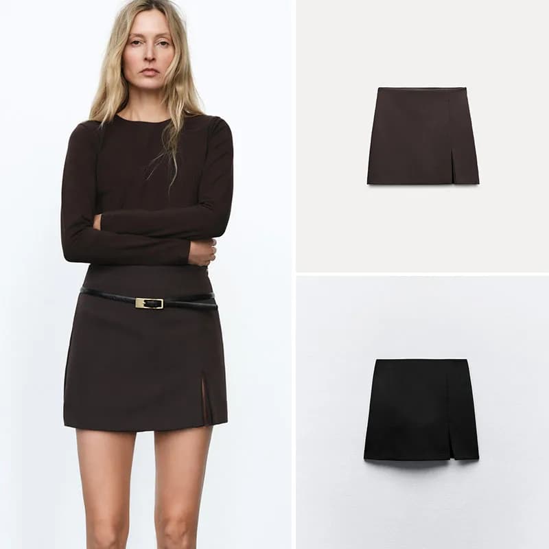Nuova Gonna Pantalone Casual Estiva da Donna Stile Streetwear, Colorata, 100% Altri Materiali, Gonna Midi a Vita Alta per Giovani Donne