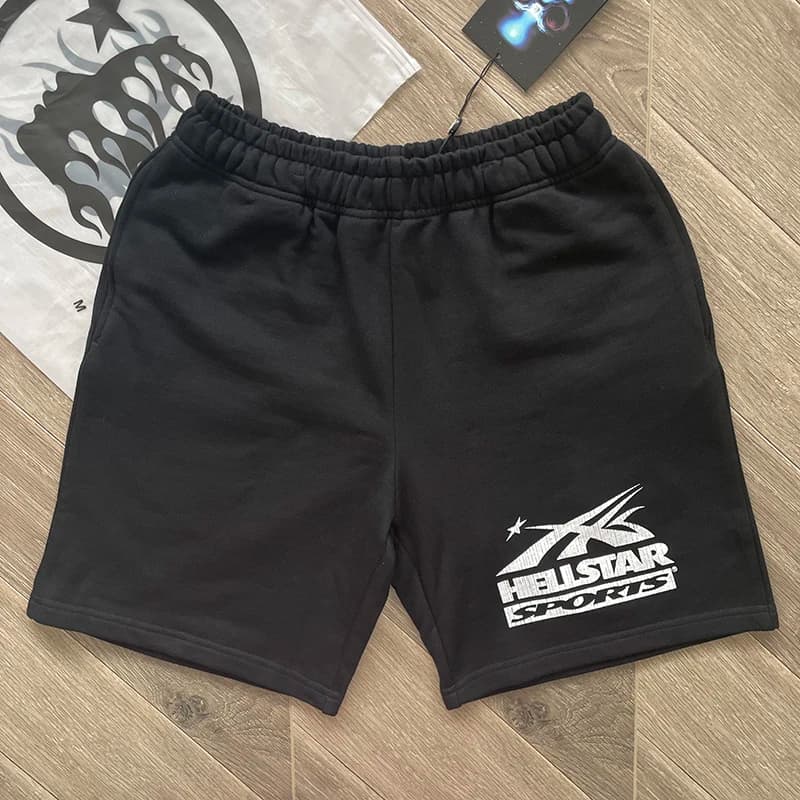 Pantaloncini Casual Hellstar Studios Sports Flame Unisex, Gamba Dritta, Stile Giovanile e Vibrante, per Uso Quotidiano Estivo
