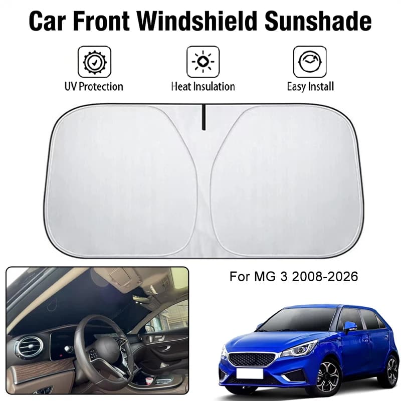 Parasole per Parabrezza Anteriore Auto per MG 3 2008-2026, Protezione UV e Isolamento Termico, Accessori per Interni Auto