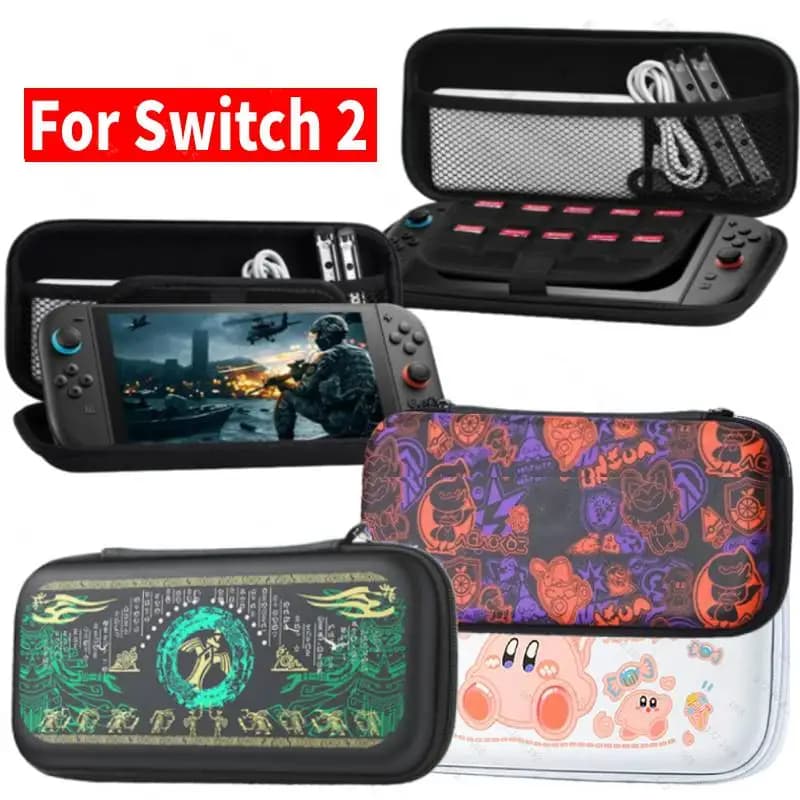 Per Nintendo Switch Custodia rigida con stampa a 2 colori Scatola protettiva di stoccaggio a compressione Organizzatore di carte da gioco per controller per gamepad