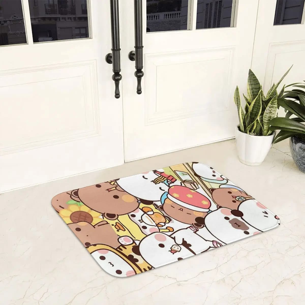 Bear and panda Bubu Dudu Zerbino anti slip Mat Durable carpet for entrance kitchen Bathroom Living room