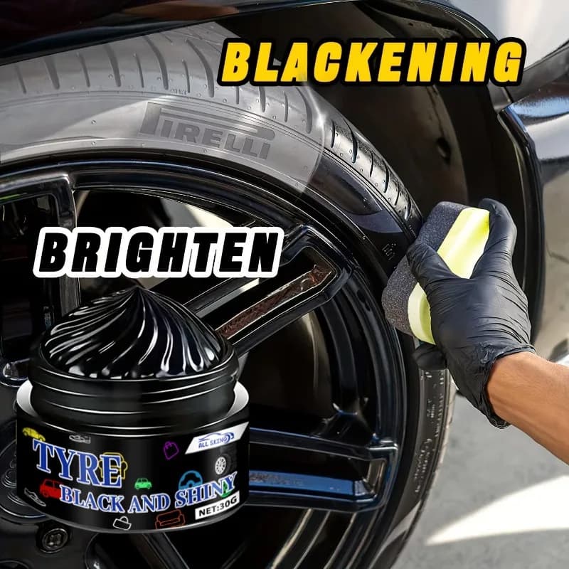 Spray Lucidante per Pneumatici Auto 30g, Lunga Durata, Alta Lucentezza, Impermeabile, Anti-invecchiamento, Rivestimento per Pneumatici Auto e Moto