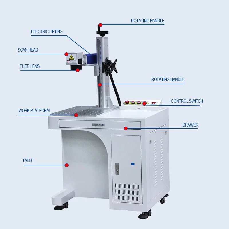 3D Fiber Laser Engraver 3D Relief Laser Marker Curved Surface Dynamic Marking Machine for Metal Relief Engraving Steel Iron Allo