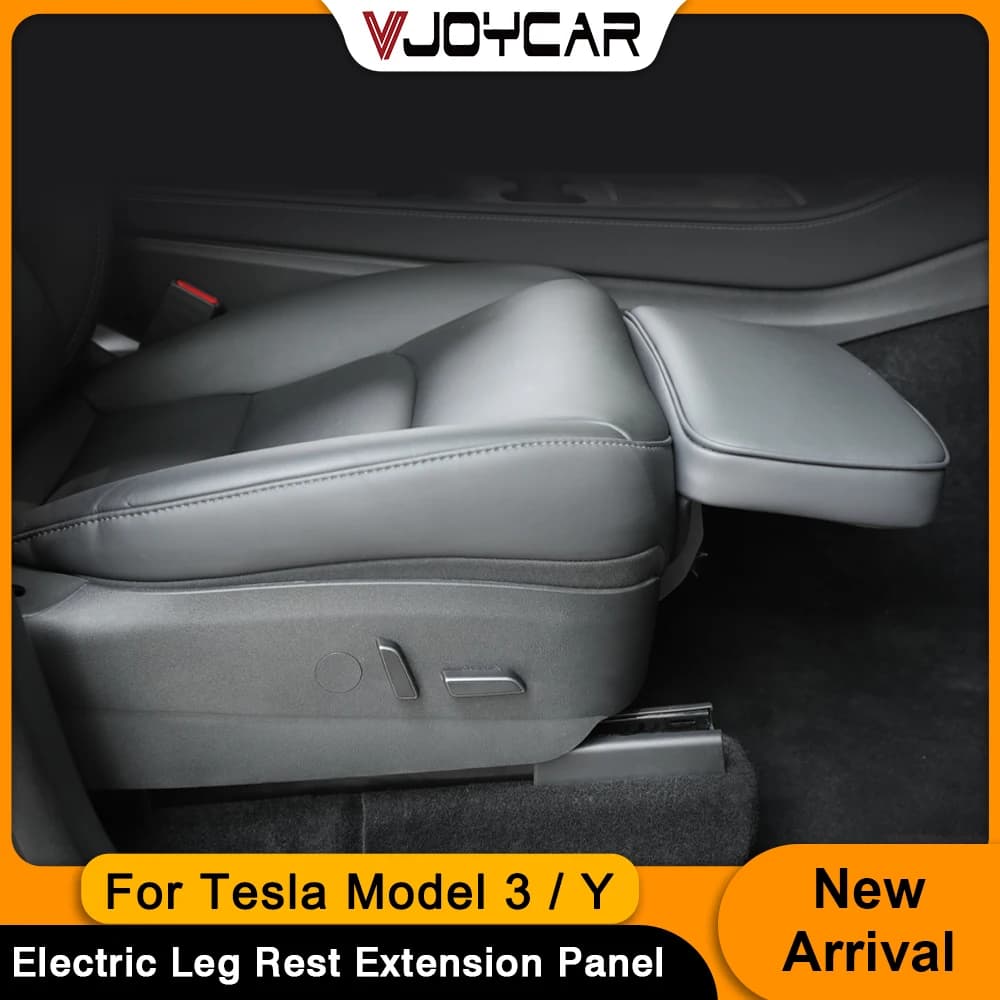 Hot For Tesla Model Y Car Leg Seat Extension Model 3 Pillow for Foot Knee Rest Electric Foot Accessories Waterproof Leather Soft Foam Accessories