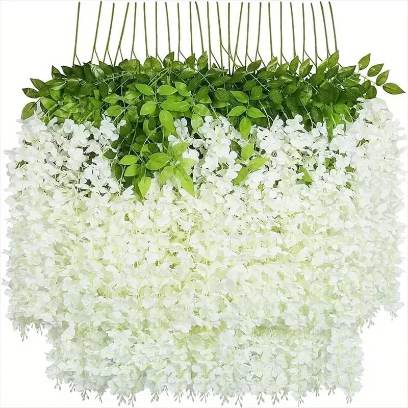 6/12 Pieces Artificial Flowers for Home Decorations, Weddings, Celebrations, Garden, Wall Garlands, Fai-da- Gifts ♪