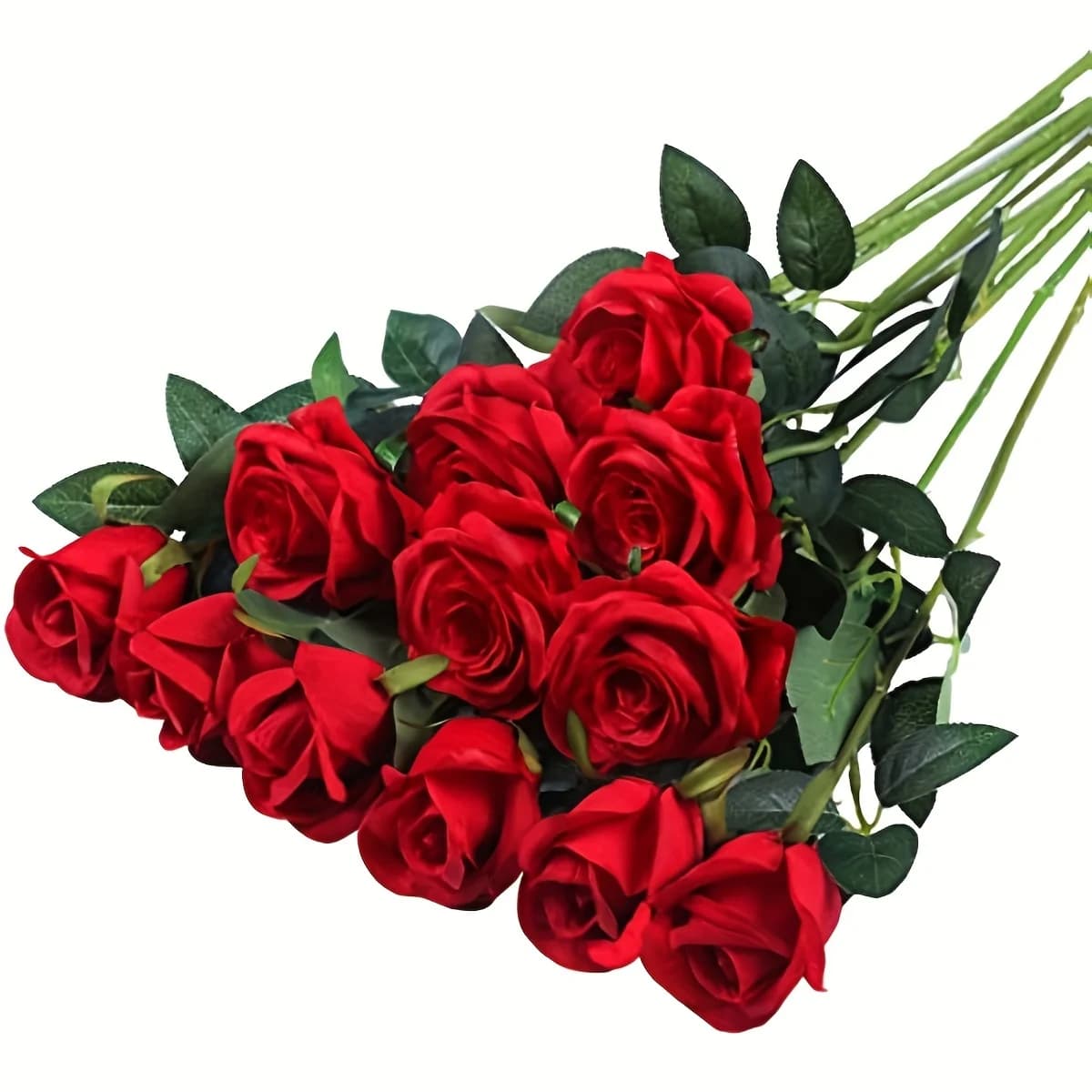 20-piece realistic artificial rose bouquet for weddings, birthdays and more for floral arrangements and home decorations