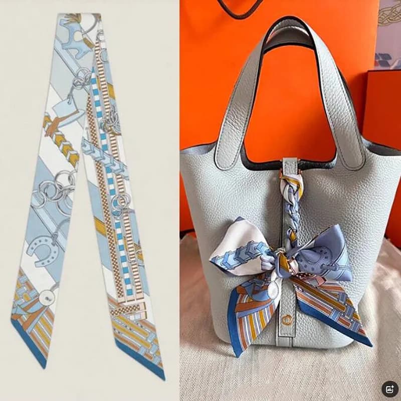 Nuovo lungo piccolo sciarpa di seta fascia da donna double-face elegante cinturino vincolante Streamer piccola sciarpa regalo nastro sciarpa di seta