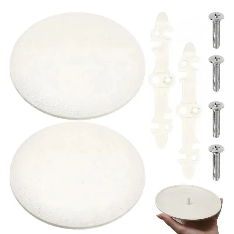 652F 2 light ceiling cover plates, plastic round holes cover spare