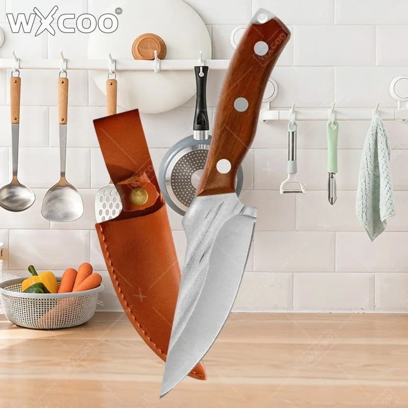 WXCOO Professional knife for boner, Stainless steel Domestic Knives, Cut-out tools Meat and Fish, Fruit knife, Knife, Cooking knife for Chef