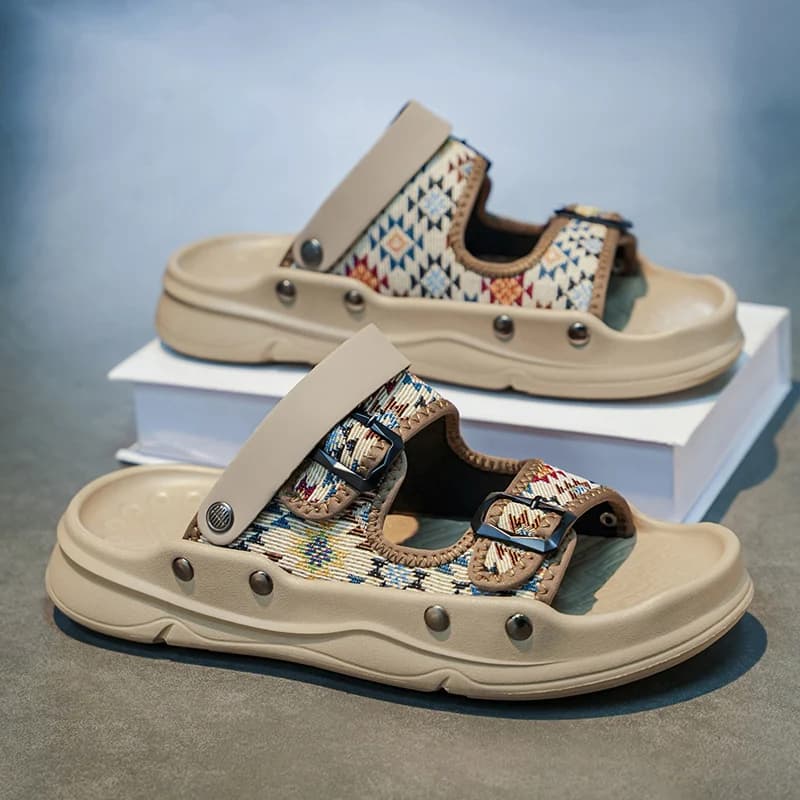 Men's Sandals Summer 2026 New Outdoor Wear Anti-slip Slip-On Sports Soft Bottom Beach Slippers Driving Two-use Comfortable Shoes
