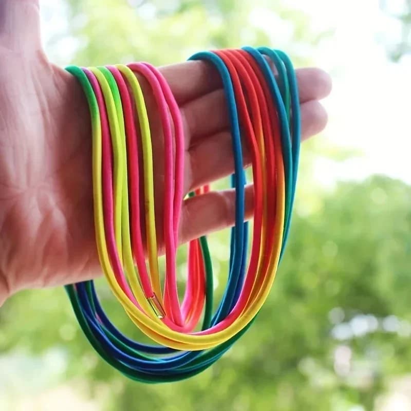 5-7M Super Elastic Waist Corda to Jump Training Fun Resistance Exercises Indoor Outdoor Toys Home Group Corda Strap to Jump into Adjustable Rubber