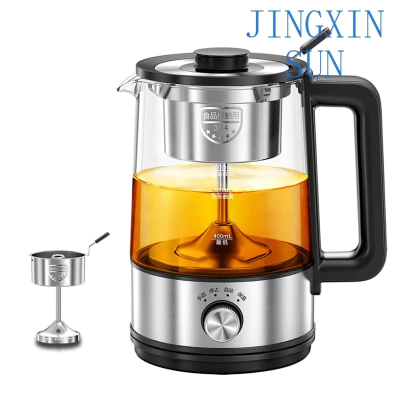 1L Electric Kettle Coffee Maker Tea Maker Black Pu 'er Glass Electric Kettle Steam Teapot Automatic-type Set Electric Tea Kettle