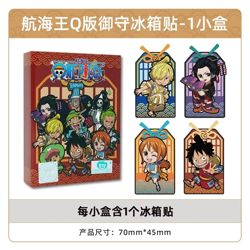 KAYOU Originale ONE PIECE Adesivo da Frigorifero Versione Q Guardia Imperiale Luffy Nami Genuino Magnete per Bambini